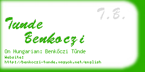 tunde benkoczi business card